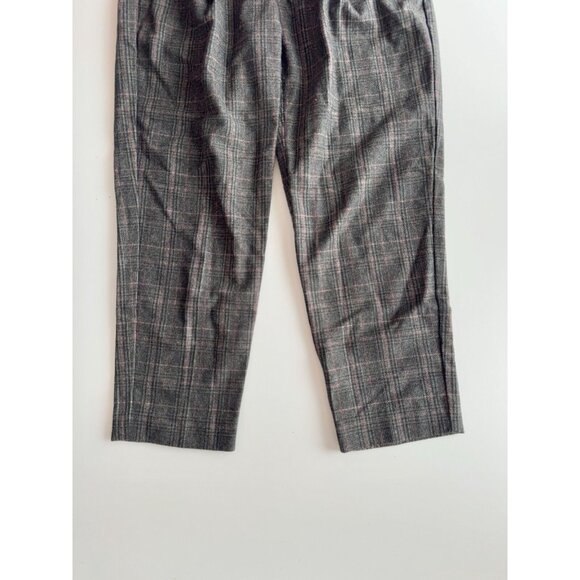 Aritzia WILFRED Chambery Grey Check Wool Cashmere Pleated Trouser Pants, Size 4 - Picture 4 of 15